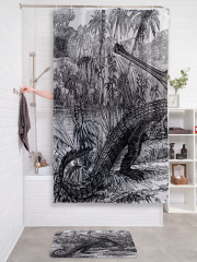 Штора для ванной с водоотталкивающей пропиткой «Древний крокодил» - Фото 2