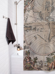 Штора для ванной с водоотталкивающей пропиткой «Древняя географическая карта» - Фото 3