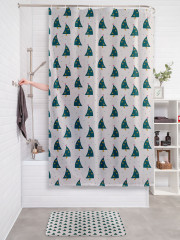 Штора для ванной с водоотталкивающей пропиткой «Ёлочки танцуют» - Фото 2