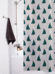 Штора для ванной с водоотталкивающей пропиткой «Ёлочки танцуют» - Фото 3