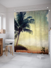 Штора для ванной с водоотталкивающей пропиткой «За загаром на Гавайи» - Фото 1