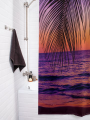 Штора для ванной с водоотталкивающей пропиткой «Закат под пальмой» - Фото 3