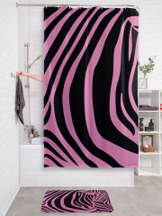 Штора для ванной с водоотталкивающей пропиткой «Зебра крупным планом» - Фото 2