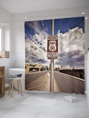 Штора для ванной с водоотталкивающей пропиткой «Исторический маршрут» - Фото 1