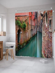 Штора для ванной с водоотталкивающей пропиткой «Канал Венеции» - Фото 1