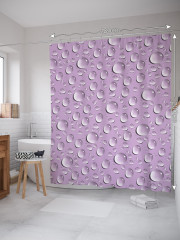 Штора для ванной с водоотталкивающей пропиткой «Капли воды» - Фото 1