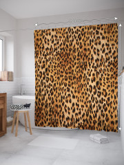 Штора для ванной с водоотталкивающей пропиткой «Классический леопард» - Фото 1