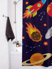 Штора для ванной с водоотталкивающей пропиткой «Космический микс» - Фото 3