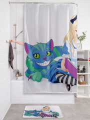 Штора для ванной с водоотталкивающей пропиткой «Кот слушает сказки» - Фото 2