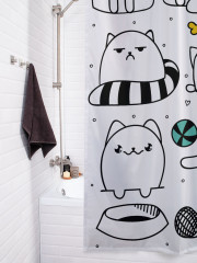Штора для ванной с водоотталкивающей пропиткой «Кошачий распорядок» - Фото 3