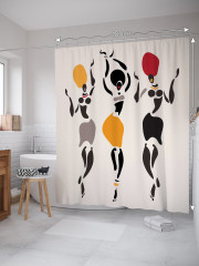 Штора для ванной с водоотталкивающей пропиткой «Красочная Африка» - Фото 1