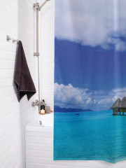 Штора для ванной с водоотталкивающей пропиткой «Лазурный берег» - Фото 3