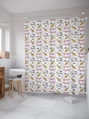 Штора для ванной с водоотталкивающей пропиткой «Леопарды на прогулке» - Фото 1