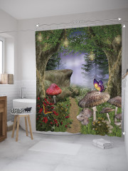 Штора для ванной с водоотталкивающей пропиткой «Лесные грибы» - Фото 1