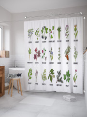 Штора для ванной с водоотталкивающей пропиткой «Лечебные травы» - Фото 1