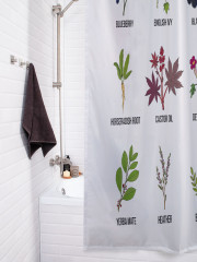 Штора для ванной с водоотталкивающей пропиткой «Лечебные травы» - Фото 3