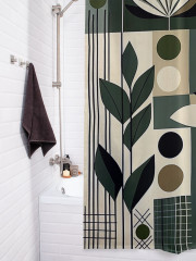 Штора для ванной с водоотталкивающей пропиткой «Листовая абстракция» - Фото 3