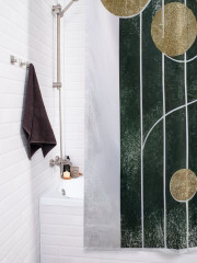Штора для ванной с водоотталкивающей пропиткой «Листья между полосами» - Фото 3