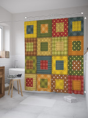 Штора для ванной с водоотталкивающей пропиткой «Лоскутный плед» - Фото 1