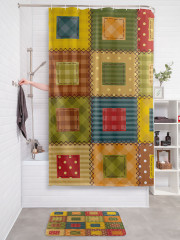 Штора для ванной с водоотталкивающей пропиткой «Лоскутный плед» - Фото 2