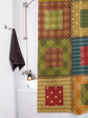 Штора для ванной с водоотталкивающей пропиткой «Лоскутный плед» - Фото 3