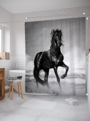 Штора для ванной с водоотталкивающей пропиткой «Лошадь у моря» - Фото 1