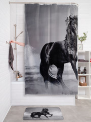 Штора для ванной с водоотталкивающей пропиткой «Лошадь у моря» - Фото 2