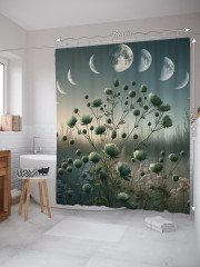 Штора для ванной с водоотталкивающей пропиткой «Луна в поле» - Фото 1