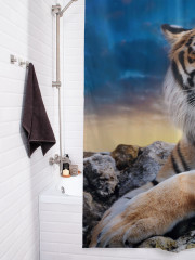 Штора для ванной с водоотталкивающей пропиткой «Любопытный тигр» - Фото 3