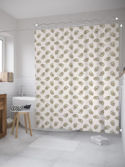 Штора для ванной с водоотталкивающей пропиткой «Медовые вареники» - Фото 1