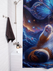 Штора для ванной с водоотталкивающей пропиткой «Мечтающая кошка» - Фото 3