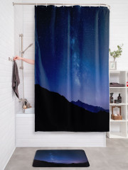 Штора для ванной с водоотталкивающей пропиткой «Млечный путь над горами» - Фото 2