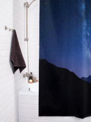 Штора для ванной с водоотталкивающей пропиткой «Млечный путь над горами» - Фото 3