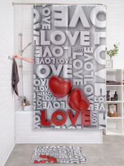 Штора для ванной с водоотталкивающей пропиткой «Много любви» - Фото 2
