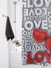 Штора для ванной с водоотталкивающей пропиткой «Много любви» - Фото 3
