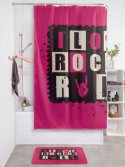 Штора для ванной с водоотталкивающей пропиткой «Мой любимый Рок Н Рол» - Фото 2