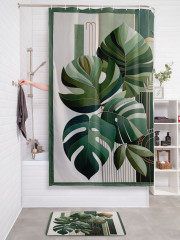 Штора для ванной с водоотталкивающей пропиткой «Монстера в искусстве» - Фото 2