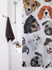 Штора для ванной с водоотталкивающей пропиткой «Мордочки собак» - Фото 3