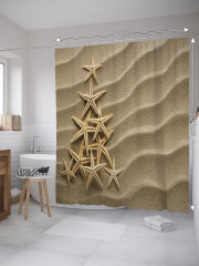 Штора для ванной с водоотталкивающей пропиткой «Морская елочка» - Фото 1
