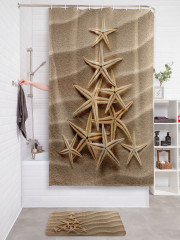 Штора для ванной с водоотталкивающей пропиткой «Морская елочка» - Фото 2
