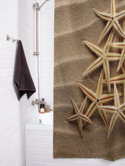 Штора для ванной с водоотталкивающей пропиткой «Морская елочка» - Фото 3