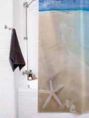 Штора для ванной с водоотталкивающей пропиткой «Морская звезда на берегу» - Фото 3