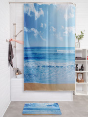 Штора для ванной с водоотталкивающей пропиткой «Морской бриз» - Фото 2