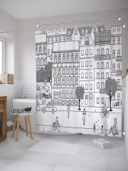 Штора для ванной с водоотталкивающей пропиткой «На улицах старого Лондона» - Фото 1