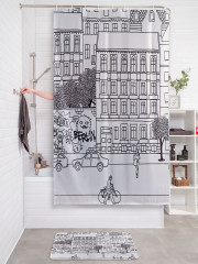 Штора для ванной с водоотталкивающей пропиткой «На улицах старого Лондона» - Фото 2