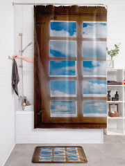 Штора для ванной с водоотталкивающей пропиткой «Небесная решетка» - Фото 2
