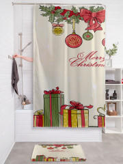 Штора для ванной с водоотталкивающей пропиткой «Новогодние подарки» - Фото 2
