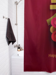 Штора для ванной с водоотталкивающей пропиткой «Новогодний лотос» - Фото 3