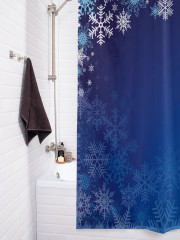 Штора для ванной с водоотталкивающей пропиткой «Новогодний снегопад» - Фото 3