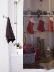 Штора для ванной с водоотталкивающей пропиткой «Новогодняя атмосфера» - Фото 3